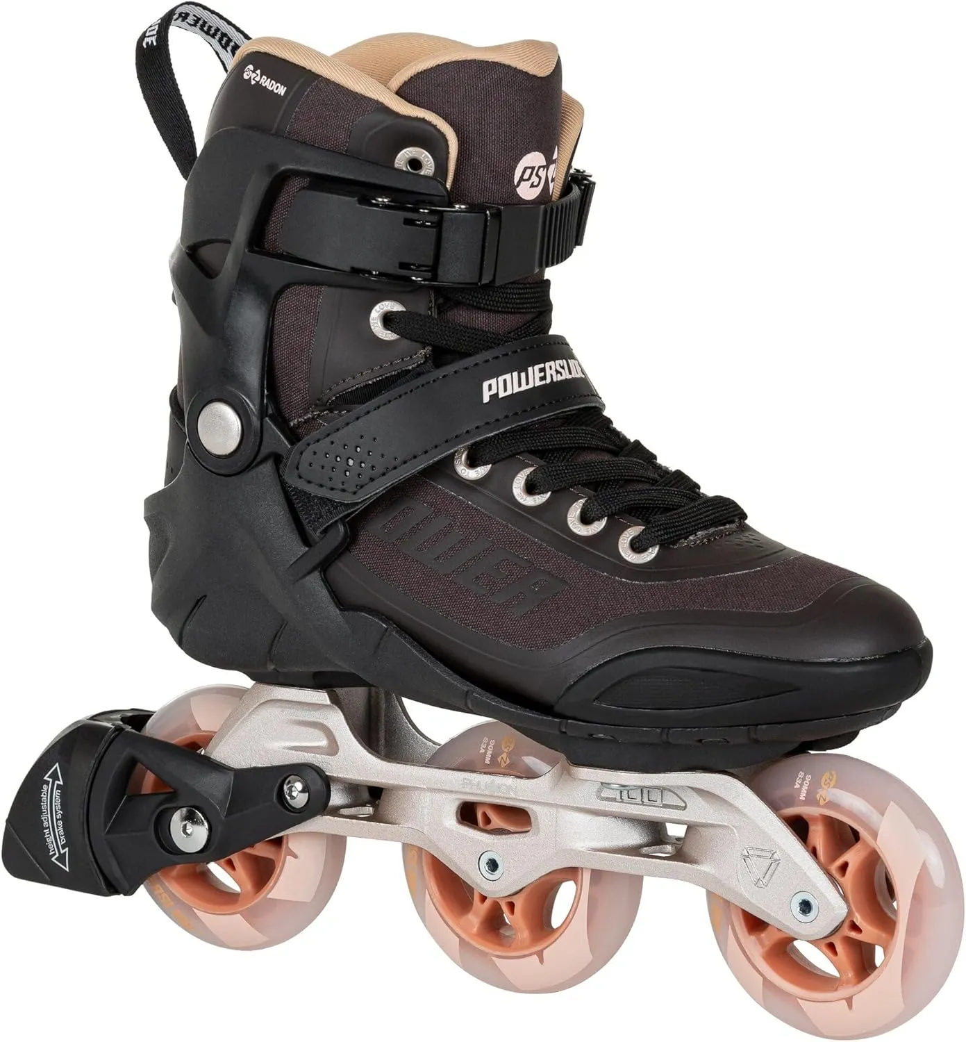 Powerslide Inline Skate Phuzion Radon Bronze 90, für Fitness, für Damen und Herren 38 – Bild 2 von 9