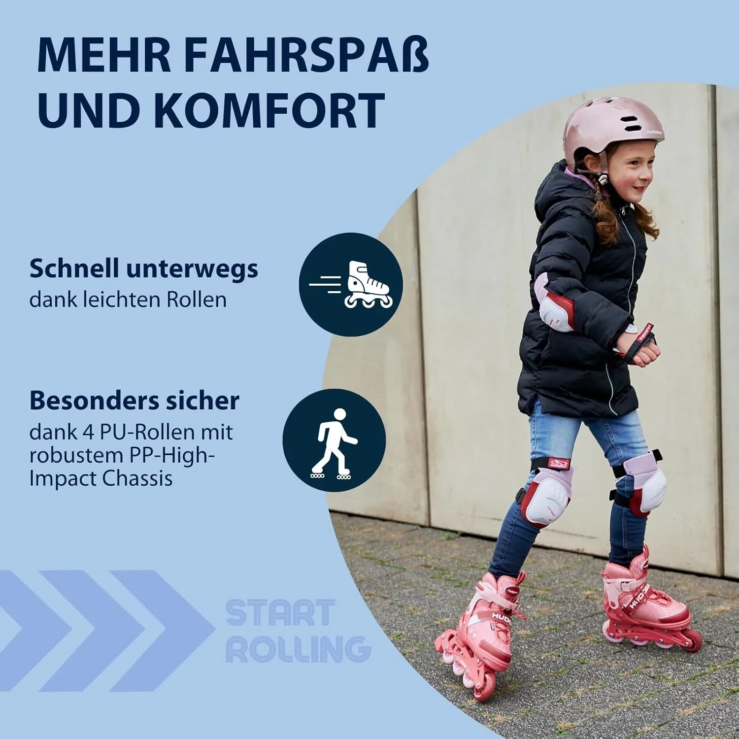 HUDORA Mia Leon Kids Adjustable Inline Skate – Bild 3 von 8