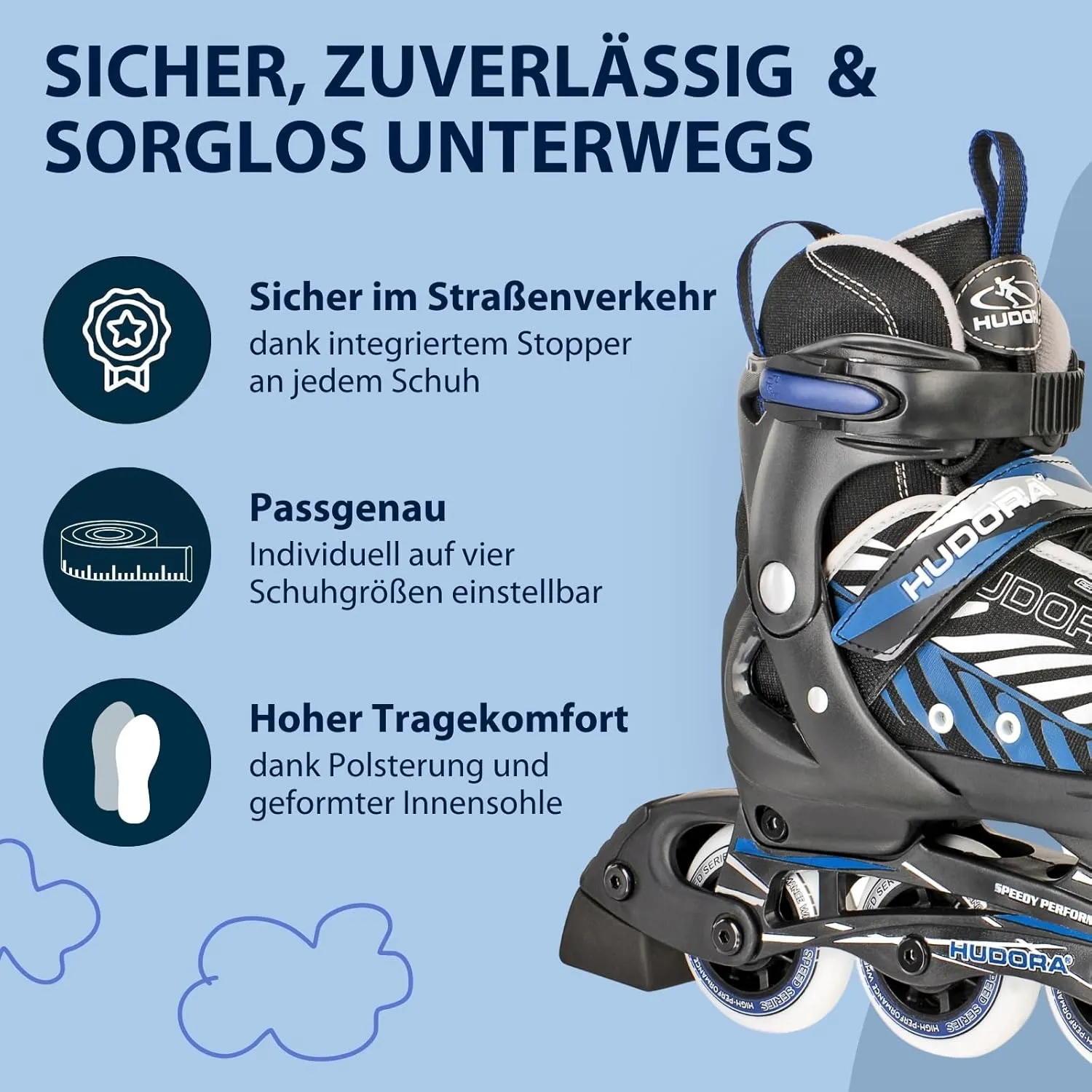 HUDORA Mia Leon Kids Adjustable Inline Skate – Bild 6 von 8